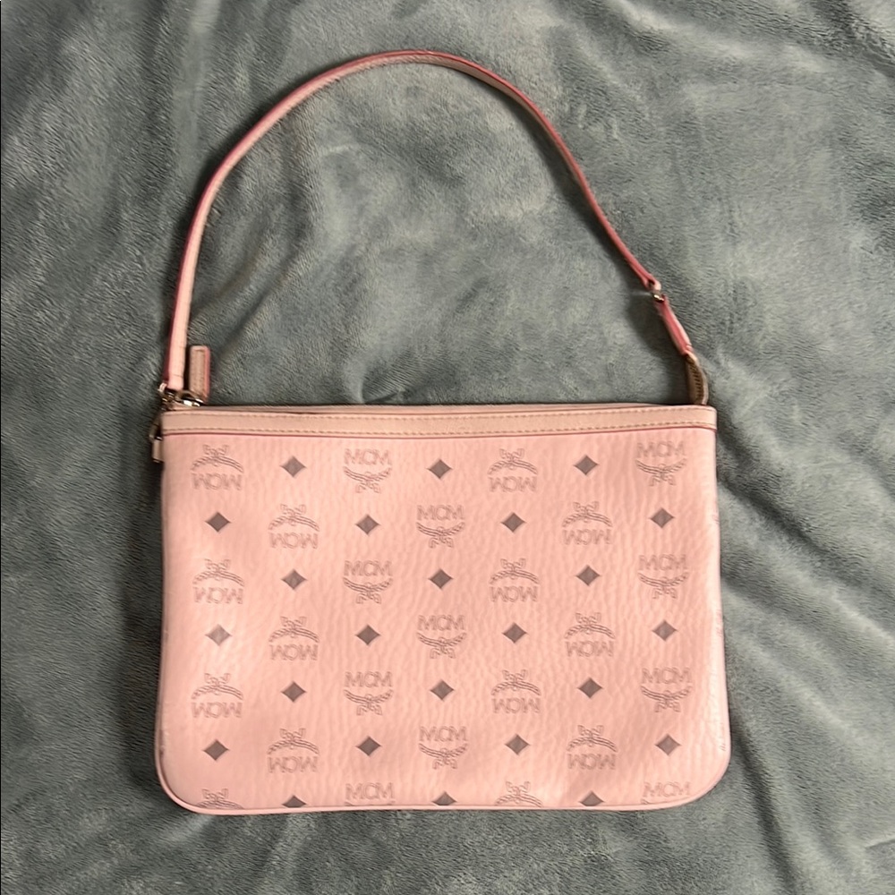 MCM Light Pink Monogram Shoulder Bag